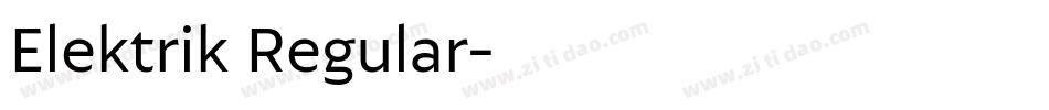 Elektrik Regular字体转换
